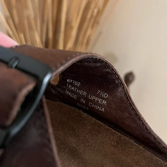 Cambrian Summit Brown Leather Orthopedic Slide Sandals – Size 7.5 Ladies - Picture 8 of 11